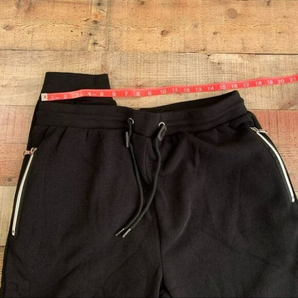 Galaxy by Harvic men’s black joggers sweat pants with zipper pockets - XXL - Picture 2 of 8